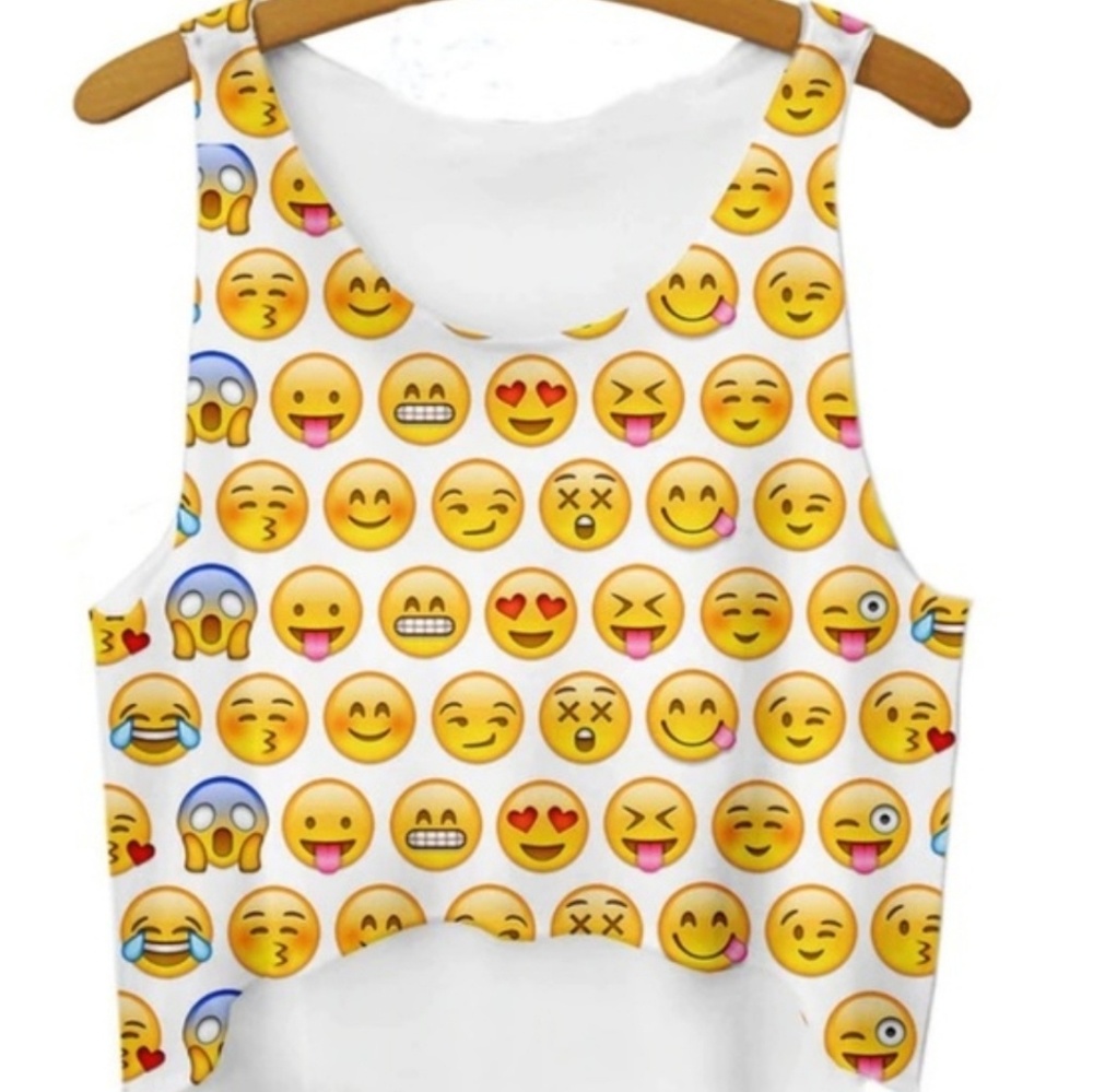 Emoji Crop Tank Top